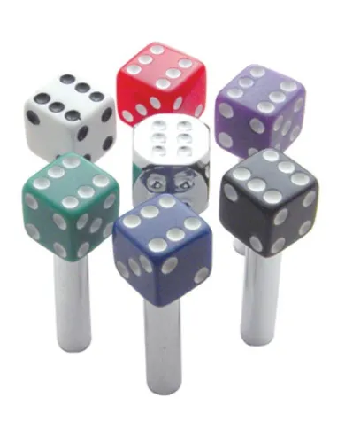 UP70049-Chrome Dice Door Lock Knobs (2Pc/Set)
