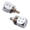 UP70070-Chrome Dice License Plate Fastener (2-Pack)