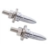 UP70071-Chrome Bullet Shape License Plate Fastener (2-Pack)
