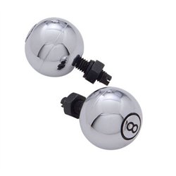 UP70074-Chrome Large "8" Ball License Plate Fastener (2-Pack)