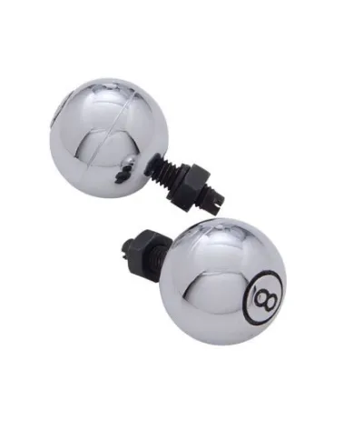 UP70074-Chrome Large "8" Ball License Plate Fastener (2-Pack)