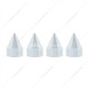 UP70084-Chrome Plastic Spike Snap-On Screw Head Covers For 10 And 12 Screws (4-Pack)