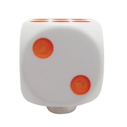UP70162-White Dice Gearshift Knob With Glow Dots