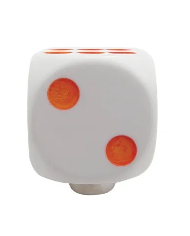 UP70162-White Dice Gearshift Knob With Glow Dots