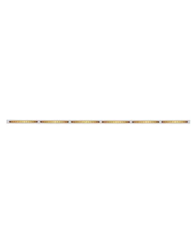 UP20671-79-1/2" Stainless Bumper Light Bracket With 6X 14 LED 12" Light Bars - Amber LED/Amber Lens