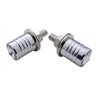 UP70306-Chrome License Plate Fastener With Clear Crystal (2-Pack)