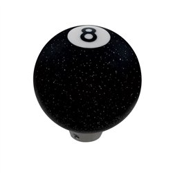 UP70660-Number 8 Pool Ball Gearshift Knob - Gloss Black With Glitter