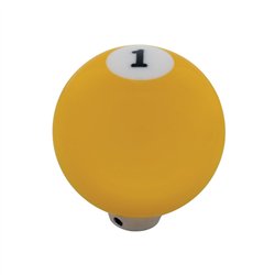 UP70661-Number 1 Pool Ball Gearshift Knob - Gloss Yellow