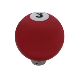 UP70663-Number 3 Pool Ball Gearshift Knob - Gloss Red