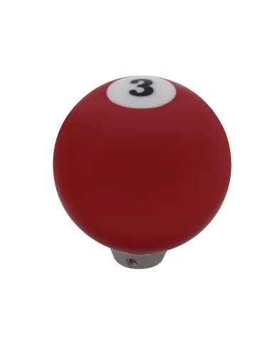 UP70663-Number 3 Pool Ball Gearshift Knob - Gloss Red