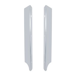 UP20695-Stainless Steel Peterbilt 379 Side Grille Deflector - 4 Headlight System (Pair)
