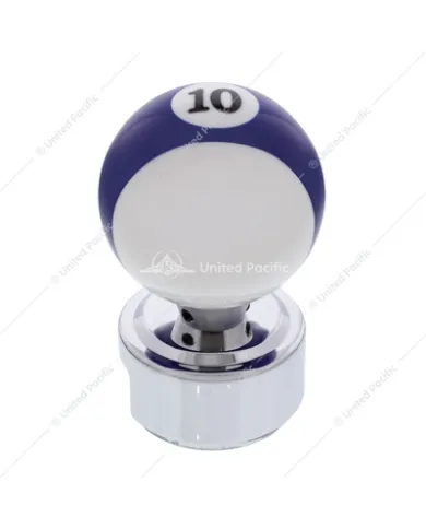 UP70770-Number 10 Pool Ball Gearshift Knob For 13/15/18 Speed Eaton Style Shifters