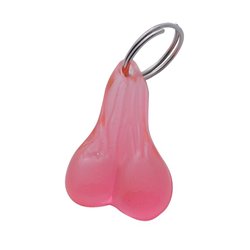 UP78008-2.5" Small Plastic Low-Hanging Balls Novelty Keychain - Pink