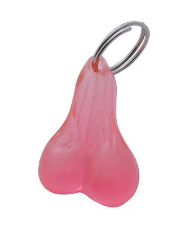 UP78008-2.5" Small Plastic Low-Hanging Balls Novelty Keychain - Pink