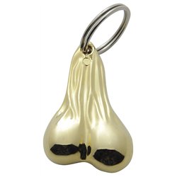 UP78009-2.5" Small Die-Cast Low-Hanging Balls Novelty Keychain - Gold