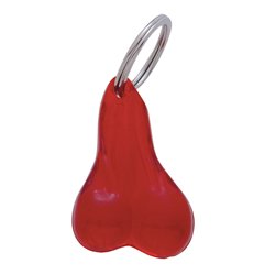 UP78013-2.5" Small Plastic Low-Hanging Balls Novelty Keychain - Red