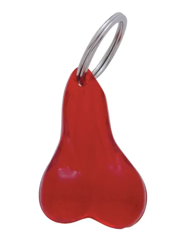 UP78013-2.5" Small Plastic Low-Hanging Balls Novelty Keychain - Red