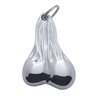 UP78019-4-1/2" Medium Low-Hanging Balls Novelty Keychain - Chrome