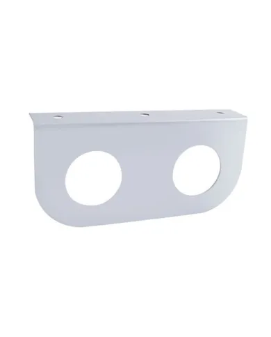 UP20725-Stainless Light Bracket With 2X 2" Light Cutouts