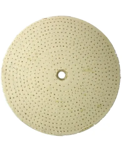 UP90029-6" White Soft Muslin Buff - 1/2" Arbor