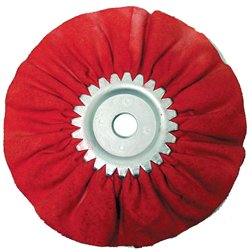 UP90066-6" Red Treated Airway Buff - 5/8" & 1/2" Arbor