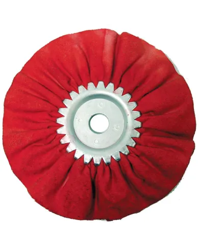 UP90066-6" Red Treated Airway Buff - 5/8" & 1/2" Arbor