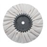 UP90067-6" White Treated Airway Buff - 5/8" & 1/2" Arbor