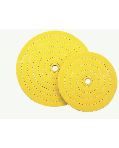 UP90069-6" Yellow Treated Muslin Buff - 5/8" Arbor