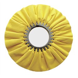 UP90094-10" Yellow Treated Airway Buff - 3" Arbor