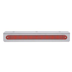 UP20762-9-3/4" Stainless Light Bracket With 10 LED 9" Light Bar - Red LED/Red Lens