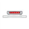 UPS2007LED-Chrome License Plate Light & Bracket With Red LED 3rd Brake Light - Red LED/Red Lens