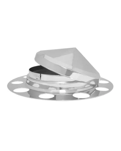 GG10526 - 3 PCS CR. FRONT AXLE COVER W/CONE CAP FOR ALUM. WHEEL