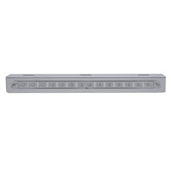 UP20774-12-3/4" Stainless Light Bracket With 14 LED 12" Light Bar - Red LED/Clear Lens
