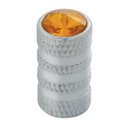 GG50790 - CR. TUBULAR VALVE STEM COVER W/AMBER PLASTIC JEWEL