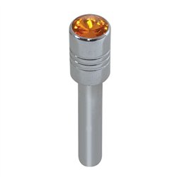 GG50860 - CR. ALUM. DOOR KNOB W/AMBER CRYSTAL