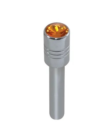 GG50860 - CR. ALUM. DOOR KNOB W/AMBER CRYSTAL