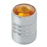 GG50870 - CR. ALUM. TIRE VALVE STEM COVER W/AMBER CRYSTAL