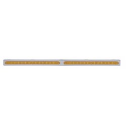 UP20781-25-5/16" Stainless Light Bracket With 2X 14 LED 12" Light Bars - Amber LED/Amber Lens