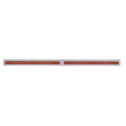 UP20782-25-5/16" Stainless Light Bracket With 2X 14 LED 12" Light Bars - Red LED/Red Lens