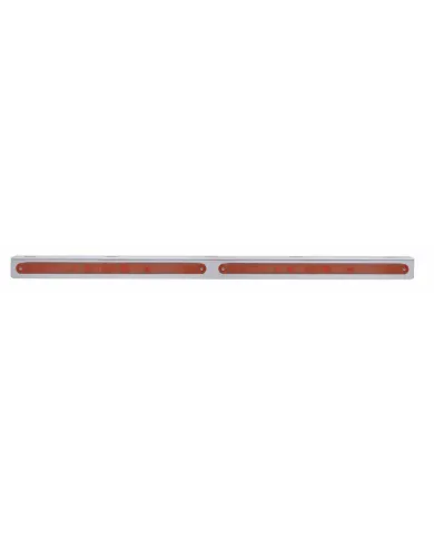 UP20782-25-5/16" Stainless Light Bracket With 2X 14 LED 12" Light Bars - Red LED/Red Lens