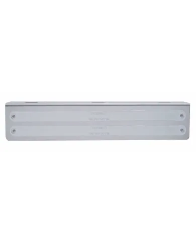 UP20793-12-3/4" Stainless Light Bracket With 2X 14 LED 12" Light Bars - Red LED/Chrome Lens
