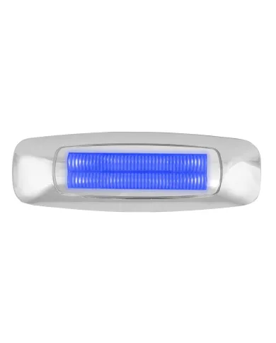 GG74756 - 5" RECT. PRIME BLUE/CLEAR 4 LED DUAL FUNCTION INT. LIGHT