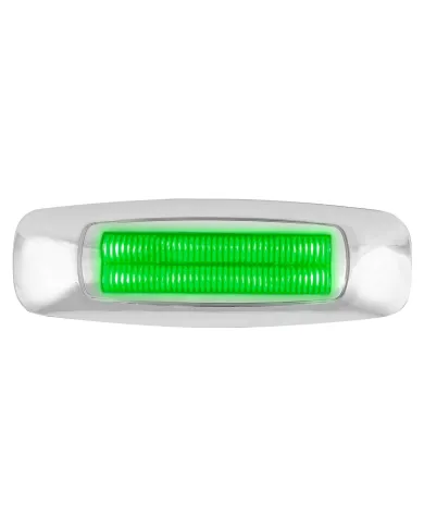 GG74758 - 5" RECT. PRIME GREEN/CLEAR 4 LED DUAL FUNCTION INT. LIGHT