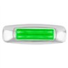 GG74758 - 5" RECT. PRIME GREEN/CLEAR 4 LED DUAL FUNCTION INT. LIGHT