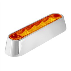 GG74800 - 3-1/2" AMBER/AMBER 4 LED LIGHT BAR W/CR. PLASTIC BASE MOUNT