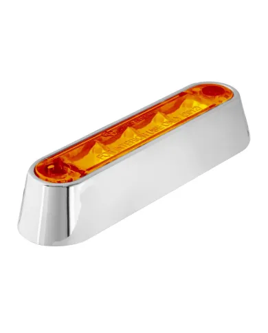GG74800 - 3-1/2" AMBER/AMBER 4 LED LIGHT BAR W/CR. PLASTIC BASE MOUNT