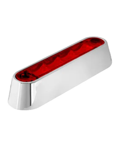 GG74802 - 3-1/2" RED/RED 4 LED LIGHT BAR W/CR. PLASTIC BASE MOUNT