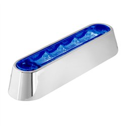 GG74805 - 3-1/2" BLUE/BLUE 4 LED LIGHT BAR W/CR. PLASTIC BASE MOUNT