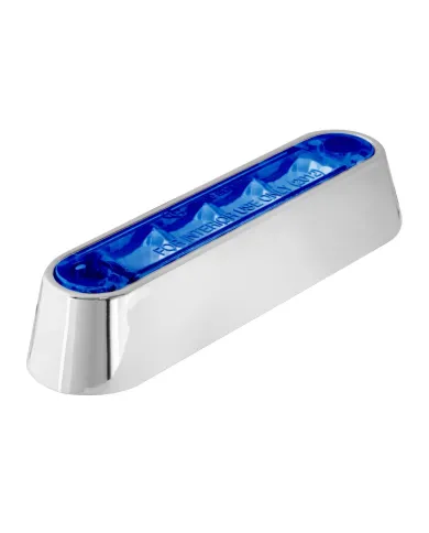 GG74805 - 3-1/2" BLUE/BLUE 4 LED LIGHT BAR W/CR. PLASTIC BASE MOUNT