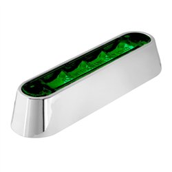 GG74806 - 3-1/2" GREEN/GREEN 4 LED LIGHT BAR W/CR. PLASTIC BASE MOUNT